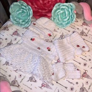 🌹 Handmade Knitted Crochet Dress 🌷